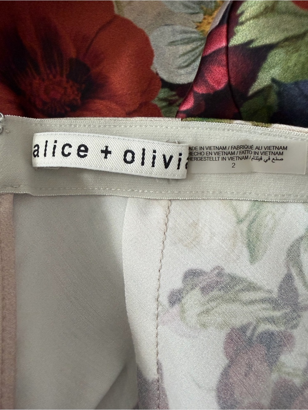 Alice + Olivia Maeve Slip Skirt in Forbidden Forest, Size 2 - Picture 12 of 14